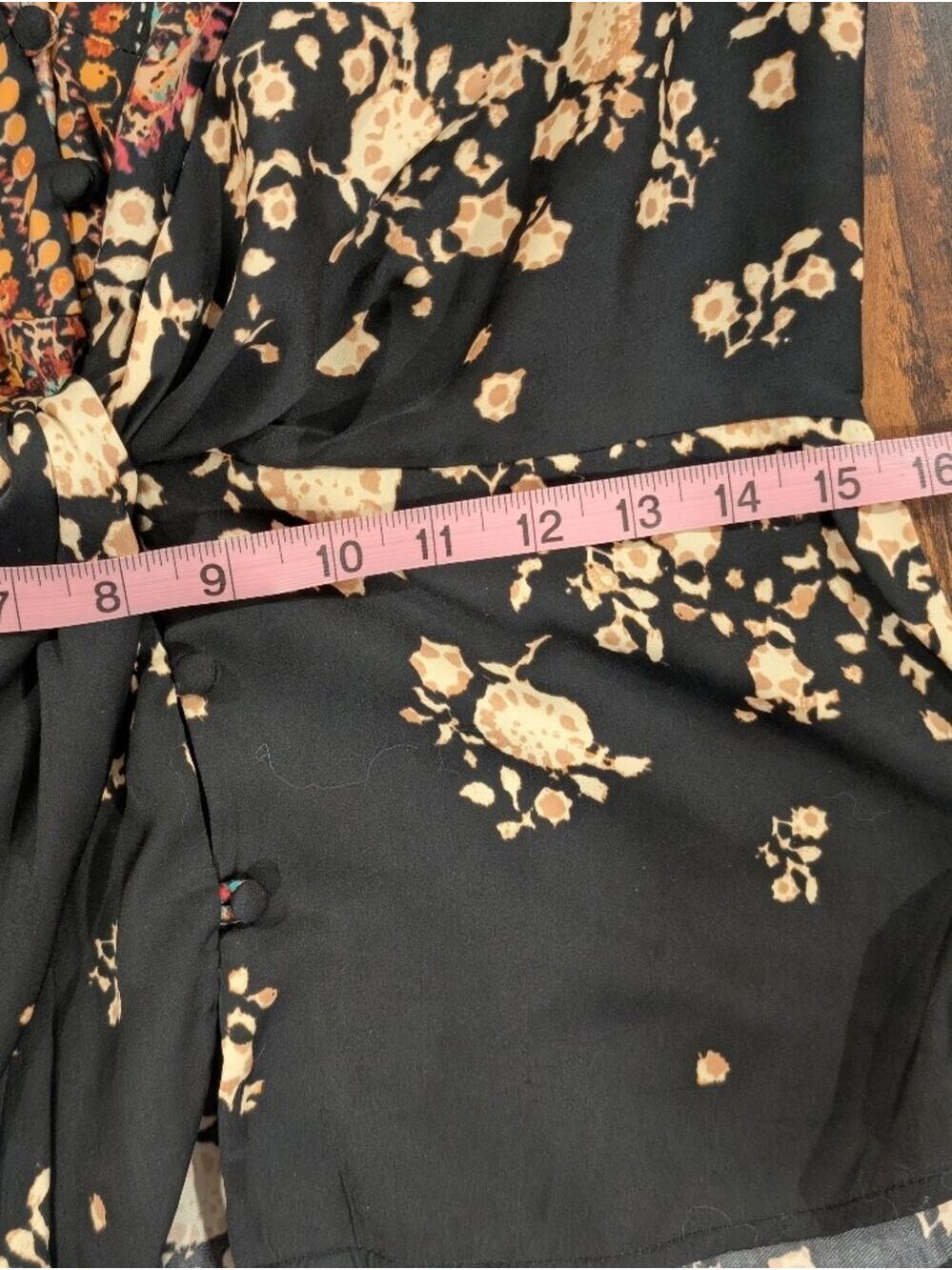 Free People "Night" V Neck ,Long Balloon Sleeves Blouse,Top Size Small - Picture 7 of 7